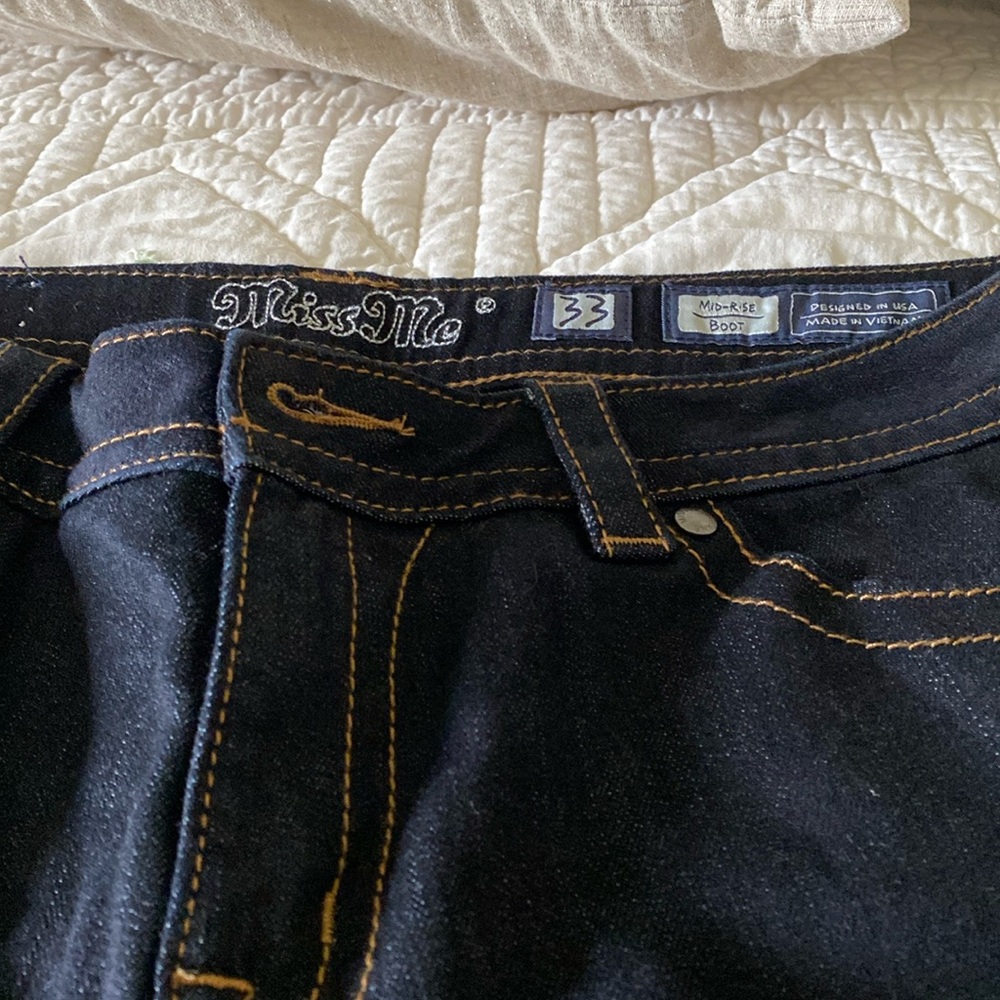 Miss me jeans mid rise boot like new condition